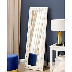 Beliani Miroir sur pied ANSOUIS Cuir PU 150 cm Blanc