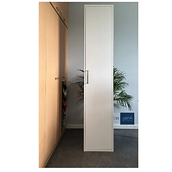 Inside 75 Colonne ARMOIRE 1 porte droite ARLITEC TEDDY largeur 45 cm blanc mat alpin