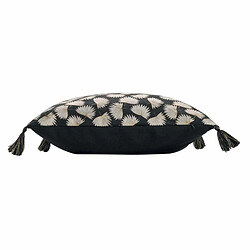 Paris Prix Coussin Déco à Pompons Tosane 45x45cm Noir