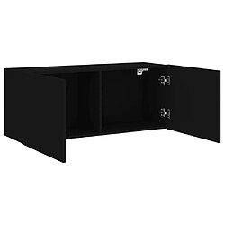 Acheter vidaXL Meuble TV mural noir 100x30x41 cm