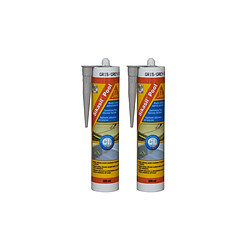 Lot de 2 mastic silicone SIKA Sikasil Pool - Joint pour piscine gris - 300ml