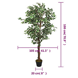 Acheter vidaXL Ficus artificiel 1008 feuilles 180 cm vert