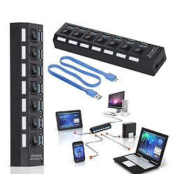 Justgreenbox 7-Port USB 3.0 HUB Splitter 7 Ports Expander avec Switch pour PC - 32778276108 pas cher