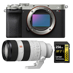 Sony Alpha a7CR (argent) Appareil photo sans miroir +Sony FE 70-200mm f2.8 GM OSS II (SEL70200GM2)+Lexar 256GB Professional 2000x UHS-II SDXC Memory Card