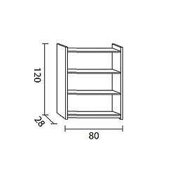 Avis Pegane Étagère de rangement en bois de pin massif coloris miel - Longueur 80 x Profondeur 28 x Hauteur 120 cm