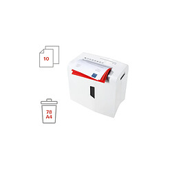 Avis Destructeur de documents 10 feuilles coupe en bandes 6mm - 1042121 - HSM