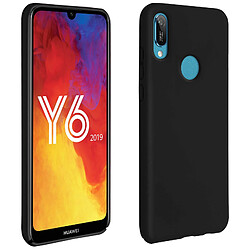 Avizar Coque Huawei Y6 2019 / Y6S et Honor 8A Silicone Semi-rigide Soft Touch Noir