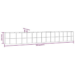 vidaXL Lit surélevé de jardin Argenté Acier enduit de poudre pas cher