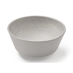 Pegane Vasque à poser / lavabo en ciment coloris gris béton - Diamètre 40 x Hauteur 15 cm