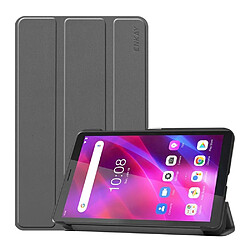 Enkay Etui en PU antichoc, avec support à trois volets gris pour votre Lenovo Tab M7/M7 (2nd Gen)/M7 (3rd Gen)