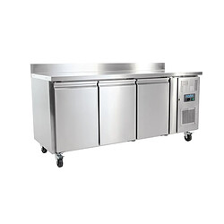 Table réfrigérée positive - Inox 3 portes 417 L avec dosseret - Polar