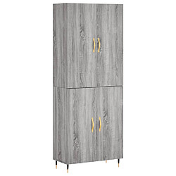 vidaXL Buffet haut Sonoma gris 69,5x34x180 cm Bois d'ingénierie