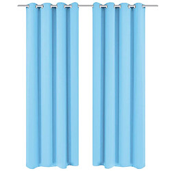 vidaXL Rideau avec œillets métalliques 2 pcs 135 x 245 cm Turquoise