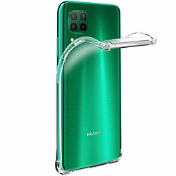 Avizar Coque Huawei P40 Lite Silicone Flexible Coins Bumper Transparent pas cher