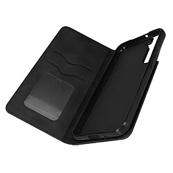 Avizar Etui Folio Samsung Galaxy S22 Plus Porte Carte Simili Cuir Daim noir