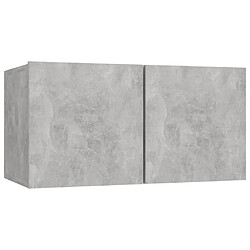 Acheter Maison Chic Ensemble de meubles TV 4 pcs | Banc TV Moderne pour salon | Meuble de Rangement - Gris béton Aggloméré -MN92927