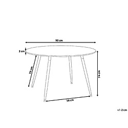 Avis Beliani Table de salle à manger noire 90 cm BOVIO