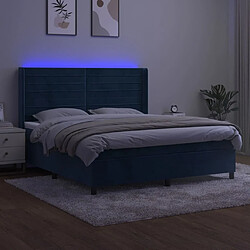 Avis Sommier à lattes,Cadre à lattes de lit pour Adulte matelas et LED Bleu foncé 160x200 cm -MN47962