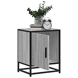 Avis vidaXL Tables de chevet 2 pcs sonoma gris bois d'ingénierie et métal