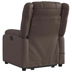 Acheter vidaXL Fauteuil inclinable de massage électrique marron similicuir