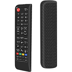 SANAG Housse Coque En Silicone Pour Samsung Tv Telecommande Bn59 Series, Antichoc Antiderapant Remote Case Cover etui De Protection Pour Samsung Tv Telecommande(Noir)