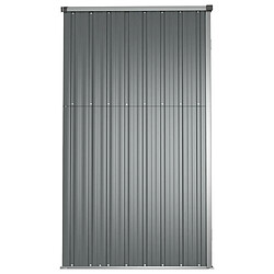 Acheter Helloshop26 Abri de jardin cabane cabanon maison de stockage remise extérieur hangar outils robuste 161 x 89 x 161 cm acier galvanisé gris 02_0022415