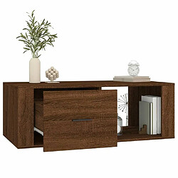 Maison Chic Tabls basse,Table Console pour salon Chêne marron 100x50,5x35 cm Bois d'ingénierie -MN15348 pas cher