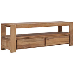 vidaXL Meuble TV 120 x 30 x 40 cm Bois de teck massif