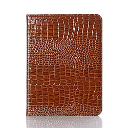 Etui en PU texture crocodile avec support marron pour votre Apple iPad mini (2021)