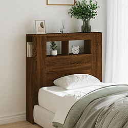 Acheter Maison Chic Tête de lit scandinave à LED,meuble de chambre chêne marron 100x18,5x103,5cm bois ingénierie -MN50705