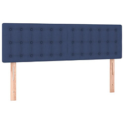 Acheter Maison Chic Tête de lit scandinave à LED,meuble de chambre Bleu 144x5x78/88 cm Tissu -MN91371