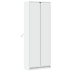 Avis vidaXL Buffet haut avec LED blanc 74x32,5x200 cm bois d’ingénierie