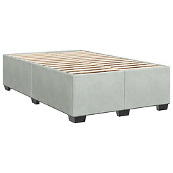 Acheter Vidaxl Sommier à lattes de lit et matelas Gris clair 120x200cm Velours