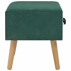 Maison Chic Table de chevet,Table de nuit,Table d'appoint pour salon Vert 40x35x40 cm Velours -MN52966 pas cher