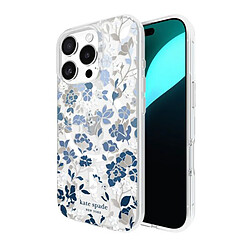 Acheter Kate Spade Coque pour iPhone 16 Pro MagSafe Motif Parterre de Fleurs Antimicrobienne Blanc / Bleu