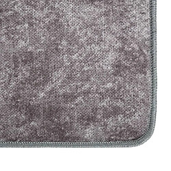 Avis vidaXL Tapis lavable antidérapant 160x230 cm gris