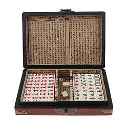 Mahjong Antiques Chinois Portable Jeu De Société Avec Coffret en Bois pas cher