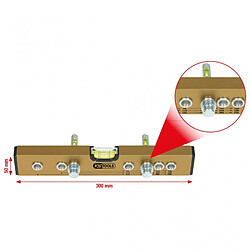 KS TOOLS 204.2000 Niveau à entraxes normalisés en aluminium L.246mm