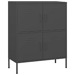 vidaXL Armoire de rangement Anthracite 80x35x101,5 cm Acier