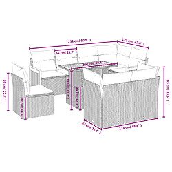 Avis Maison Chic Ensemble Tables et chaises d'extérieur 9 pcs avec coussins,Salon de jardin noir résine tressée -GKD740062