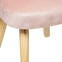 Atmosphera, Createur D'Interieur Fauteuil crapaud pour enfant effet velours - Rose