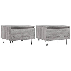 vidaXL Tables basses 2 pcs sonoma gris 50x46x35 cm bois d'ingénierie