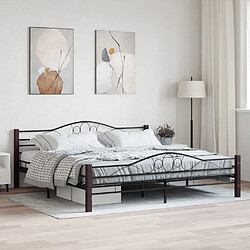 vidaXL Cadre de lit sans matelas noir métal 200x200 cm 