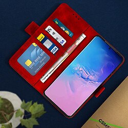 Avis Avizar Housse Samsung Galaxy S20 Plus Étui Folio Porte-cartes Fonction Support Rouge