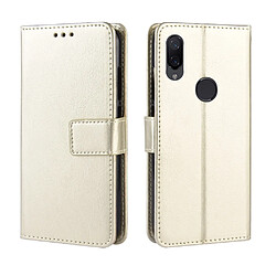 Wewoo Housse Coque en cuir à rabat horizontal Texture rétro Crazy Horse pour Xiaomi Redmi Note 7Savec porte-cartes et fentes cartes et cadre photo Or