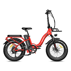 Vélo électrique FAFREES F20 Max Cadre Pliable 48V 18Ah Batterie 25Km/h Vitesse Max Rouge