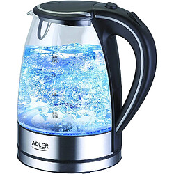 Adler bouilloire électrique de 1,7L 2000W transparent noir gris