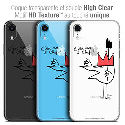 Caseink Coque Housse Etui Apple iPhone Xr (6.1 ) [Crystal Gel HD Collection Les Shadoks ? Design Le Chef - Souple - Ultra Fin - Imprimé en France]