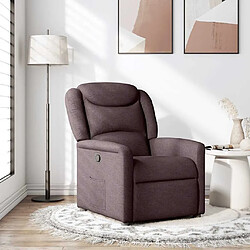 vidaXL Fauteuil inclinable Marron foncé Tissu