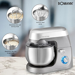 Avis Robot Pâtissier Boulangerie Cuisine Ménager Multifonction Bol 5L, 1000, Gris, Bomann, KM 6009 CB